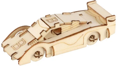 DŘEVO Stavebnice 3D auto set 4ks 2 druhy DŘEVENÉ HRAČKY