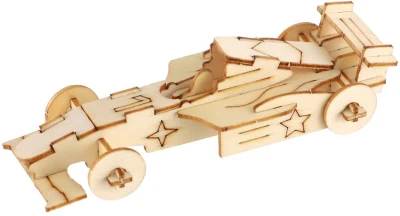 DŘEVO Stavebnice 3D auto set 4ks 2 druhy DŘEVENÉ HRAČKY
