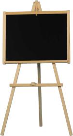 DŘEVO Tabule stojanová na křídu i fixy 2v1 s počítadlem a hodinami