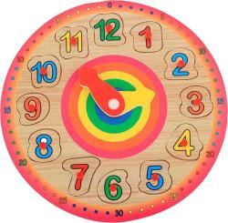 DŘEVO Vkládačka hodiny 23cm puzzle vkládací (dřevěná hračka) DŘEVO Vkládačka hodiny 23cm puzzle vkládací (dřevěná hračka)