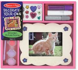 DŘEVO Zdobení rámečku kreativní sada s barvičkami a ozdobami v krabici