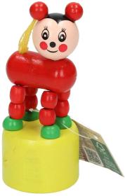 DŘEVO Zvířátko tančící na podstavci 6 druhů (dřevěná hračka)