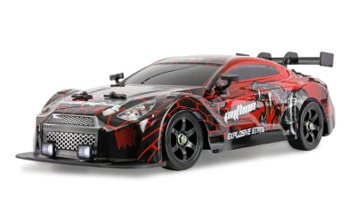 Drift Sport RC Car GTR 4WD 1:16 RTR s kouřem a LED osvětlením červené
