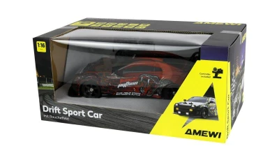 Drift Sport RC Car GTR 4WD 1:16 RTR s kouřem a LED osvětlením červené