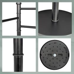 Držák na ručníky Swing lakovaná nerez, černý 85,5 x 28,5