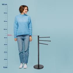 Držák na ručníky Swing lakovaná nerez, černý 85,5 x 28,5