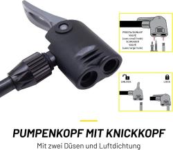 Dunlop Podlahová pumpa na kolo i míče červená 180 PSI