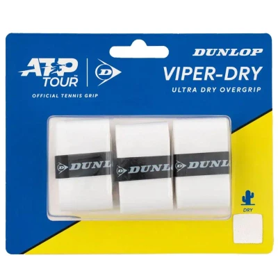 Dunlop ATP VIPER-DRY bílá 0,6 mm tenisová omotávka