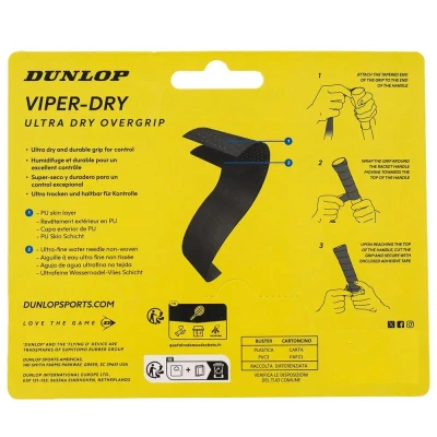 Dunlop ATP VIPER-DRY bílá 0,6 mm tenisová omotávka