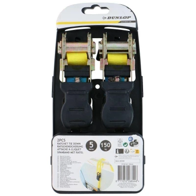 Dunlop Uvazovací pásy s ráčnou 2ks 150kg Dunlop Uvazovací pásy s ráčnou 2ks 150kg