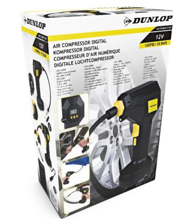 Dunlop Vzduchový kompresor digitální 12V 150 PSI