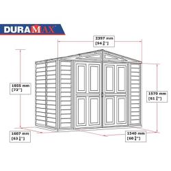DURAMAX 00184 DuraMate Zahradní domek 3,9 m² + podlahová konstrukce, vinylový, béžový