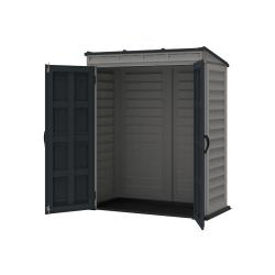 DURAMAX 05325 YardMate Pent Zahradní domek 1,6 m² + podlahová konstrukce, vinylový, šedý/antracit