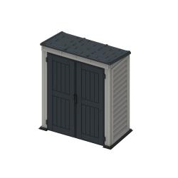 DURAMAX 05325 YardMate Pent Zahradní domek 1,6 m² + podlahová konstrukce, vinylový, šedý/antracit