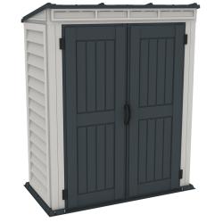 DURAMAX 05325 YardMate Pent Zahradní domek 1,6 m² + podlahová konstrukce, vinylový, šedý/antracit