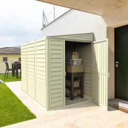 DURAMAX 06625 SideMate Zahradní domek 122 x 187,5 x 242 cm, vinylový, béžový
