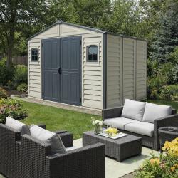 DURAMAX 20225 WoodBridge Plus II Zahradní domek 8 m² + podlahová konstrukce, vinylový, antracit