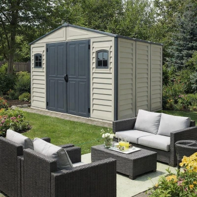 DURAMAX 20225 WoodBridge Plus II Zahradní domek 8 m² + podlahová konstrukce, vinylový, antracit