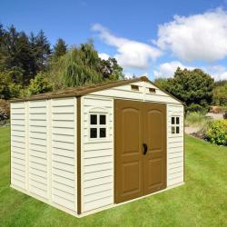 DURAMAX 30214 Woodside Zahradní domek 8 m² + podlahová konstrukce, vinylový, béžový