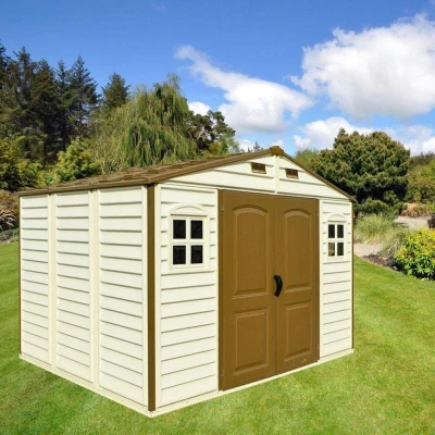 DURAMAX 30214 Woodside Zahradní domek 8 m² + podlahová konstrukce, vinylový, béžový