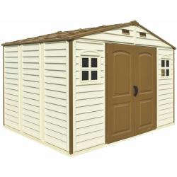 DURAMAX 30214 Woodside Zahradní domek 8 m² + podlahová konstrukce, vinylový, béžový
