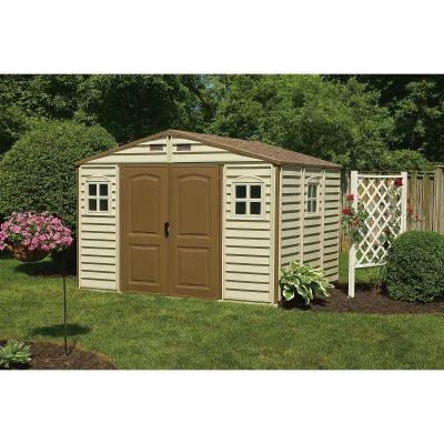 DURAMAX 30214 Woodside Zahradní domek 8 m² + podlahová konstrukce, vinylový, béžový