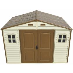 DURAMAX 30214 Woodside Zahradní domek 8 m² + podlahová konstrukce, vinylový, béžový