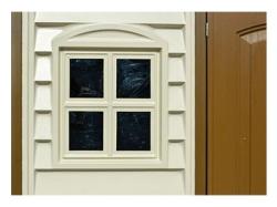 DURAMAX 30214 Woodside Zahradní domek 8 m² + podlahová konstrukce, vinylový, béžový