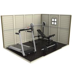 DURAMAX 30214 Woodside Zahradní domek 8 m² + podlahová konstrukce, vinylový, béžový