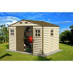 DURAMAX 30214 Woodside Zahradní domek 8 m² + podlahová konstrukce, vinylový, béžový