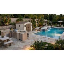 DURAMAX 30214 Woodside Zahradní domek 8 m² + podlahová konstrukce, vinylový, béžový