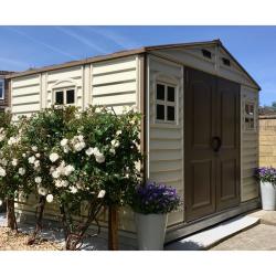 DURAMAX 30214 Woodside Zahradní domek 8 m² + podlahová konstrukce, vinylový, béžový