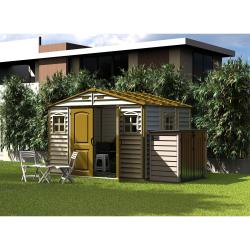 DURAMAX 30214 Woodside Zahradní domek 8 m² + podlahová konstrukce, vinylový, béžový