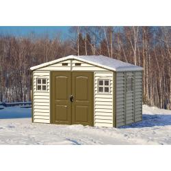 DURAMAX 30214 Woodside Zahradní domek 8 m² + podlahová konstrukce, vinylový, béžový