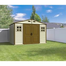 DURAMAX 30214 Woodside Zahradní domek 8 m² + podlahová konstrukce, vinylový, béžový