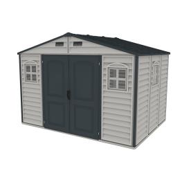 DURAMAX 30227 WoodSide Plus Zahradní domek 233 x 325 x 240 cm, vinylový, šedá/antracit