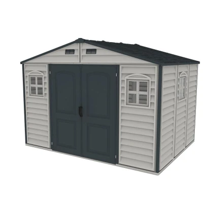 DURAMAX 30227 WoodSide Plus Záhradný domček 233 x 325 x 240 cm, vinylový, sivá/antracit