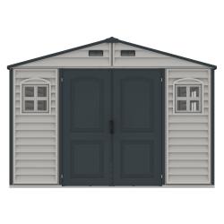 DURAMAX 30227 WoodSide Plus Zahradní domek 233 x 325 x 240 cm, vinylový, šedá/antracit