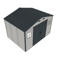 DURAMAX 30227 WoodSide Plus Zahradní domek 233 x 325 x 240 cm, vinylový, šedá/antracit