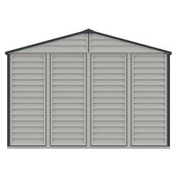 DURAMAX 30227 WoodSide Plus Zahradní domek 233 x 325 x 240 cm, vinylový, šedá/antracit