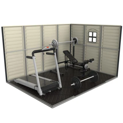 DURAMAX 30227 WoodSide Plus Záhradný domček 233 x 325 x 240 cm, vinylový, sivá/antracit