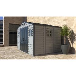 DURAMAX 30227 WoodSide Plus Zahradní domek 233 x 325 x 240 cm, vinylový, šedá/antracit