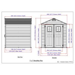 DURAMAX 30325 StoreMax Plus Zahradní domek 4,5 m² + podlahová konstrukce, vinylový, antracit