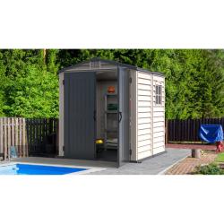 DURAMAX 30425 StoreMate Plus Zahradní domek 190 x 213 x 190 cm, vinylový, šedý/antracit