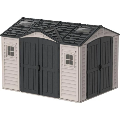 DURAMAX 40116 Apex Pro Zahradní domek 7,6 m² + podlahová konstrukce, vinylový, - šedý/antracit DURAMAX 40116 Apex Pro Zahradní domek 7,6 m² + podlahová konstrukce, vinylový, - šedý/antracit