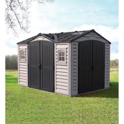 DURAMAX 40116 Apex Pro Zahradní domek 7,6 m² + podlahová konstrukce, vinylový, - šedý/antracit