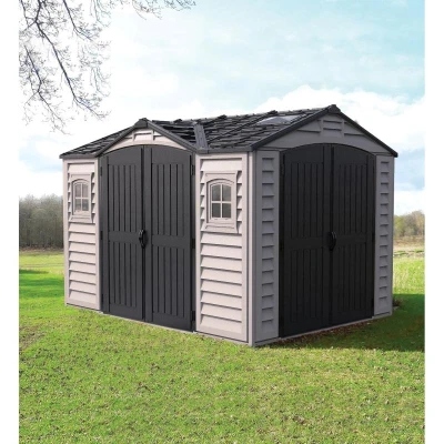 DURAMAX 40116 Apex Pro Zahradní domek 7,6 m² + podlahová konstrukce, vinylový, - šedý/antracit