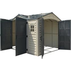 DURAMAX 40116 Apex Pro Záhradný domček 7,6 m² + podlahová konštrukcia, vinylový, - sivý/antracit