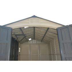 DURAMAX 40116 Apex Pro Záhradný domček 7,6 m² + podlahová konštrukcia, vinylový, - sivý/antracit