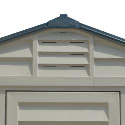 DURAMAX 40116 Apex Pro Záhradný domček 7,6 m² + podlahová konštrukcia, vinylový, - sivý/antracit